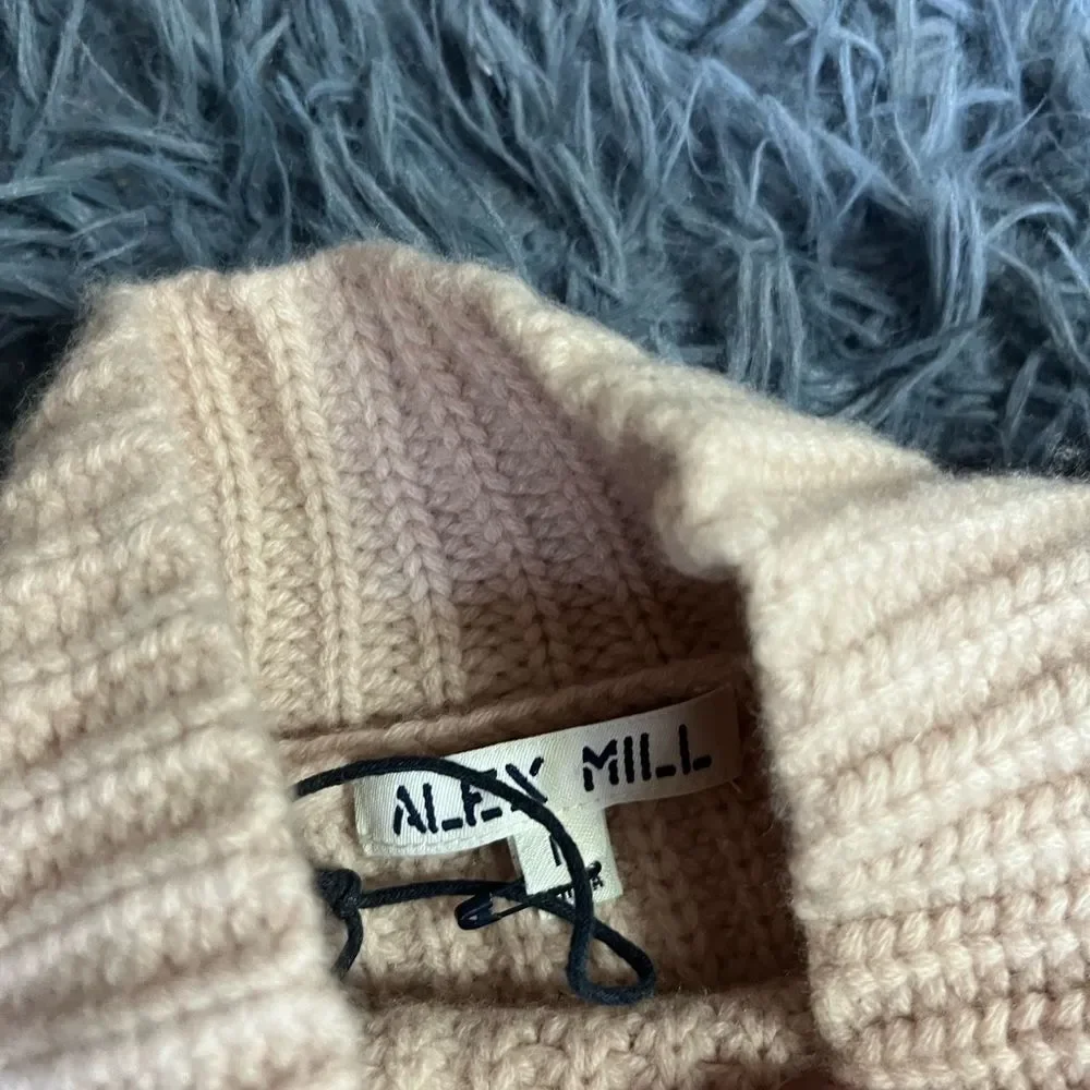 Alex Mill Seattle Sweater Wool Cashmere Mock Neck Size L
